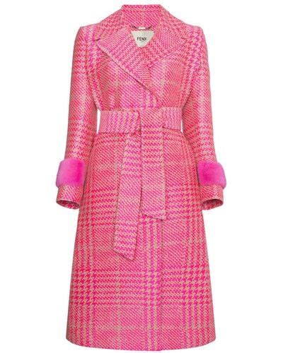 fendi coat pink|Fendi coats women's.